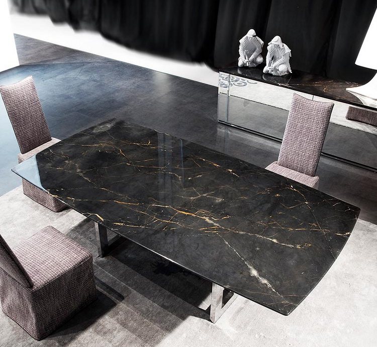 Najpiękniejsze stoły jadalne Erba Italia – blat z imitacji marmuru