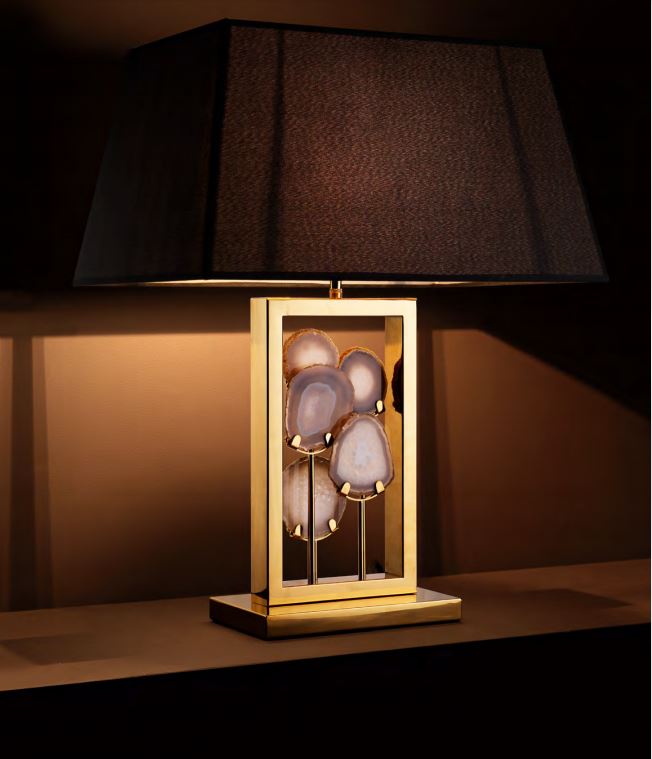 Lampa stołowa z agatami Eichholtz